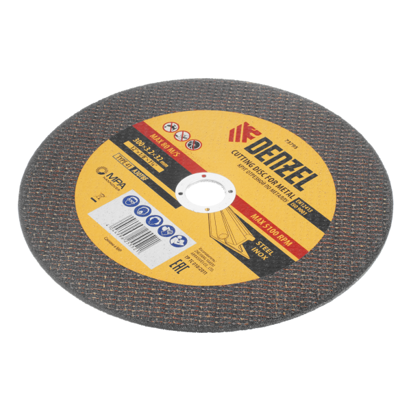 Круг отрезной по металлу DENZEL, 300 х 3,2 х 32 мм, A30TBF