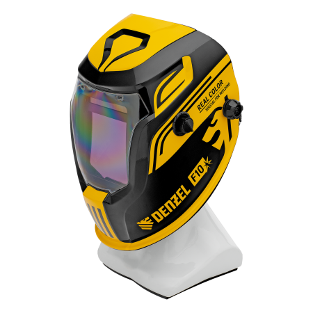Щиток защитный лицевой DENZEL (маска сварщика) F10, см. окно 100х96, Real Color, DIN 4-8/9-13