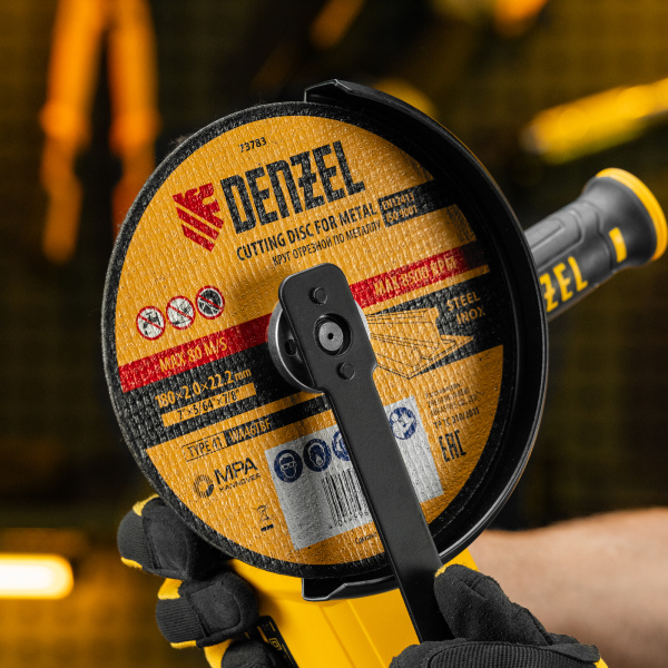 Круг отрезной по металлу DENZEL, 180 х 2,0 х 22,2 мм, WA46TBF