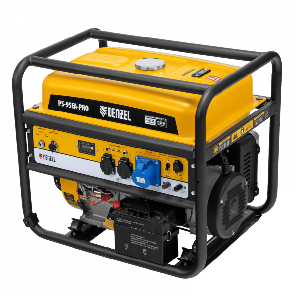 Генератор бензиновый DENZEL PS-95EA-PRO, 9,5 кВт, 230 В, 40 л, разъем ATS, эл.старт