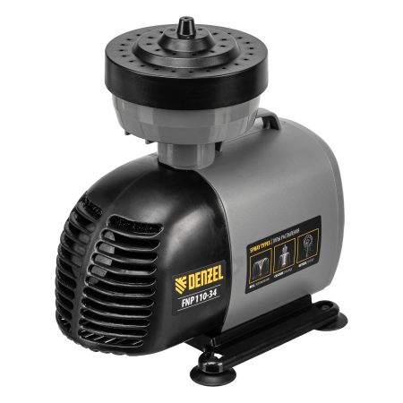 Насос фонтанный DENZEL FNP110-34, 112 Вт, подъем 3,4 м, 3400 л/ч, колокольчик/каскад/гейзер