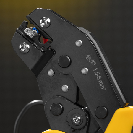 Клещи для обжима неизолированных наконечников DENZEL НК и НВ, разъемов РП, 1,5 - 6 мм2