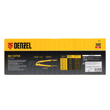 Болторез DENZEL 300 мм 12, Cr-Mo