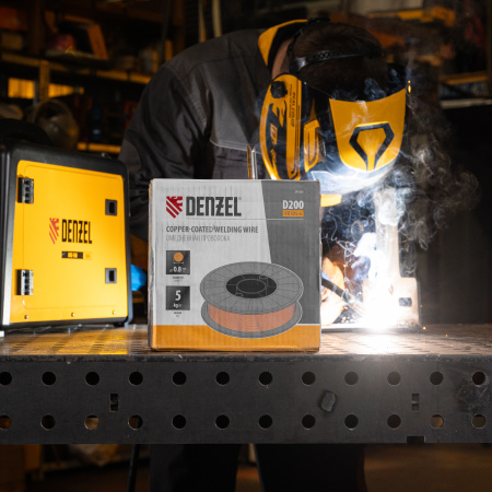 Омедненная проволока Denzel ER70S-6, диам. 0,8 мм, 5 кг, диам. катушки D200 