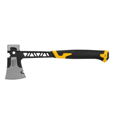 Топор цельнокованый DENZEL 600 г, двухкомпонентная обрезиненная рукоятка