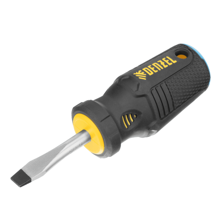 Отвертка DENZEL SL6x38 мм, CrV, трехкомпонентная рукоятка