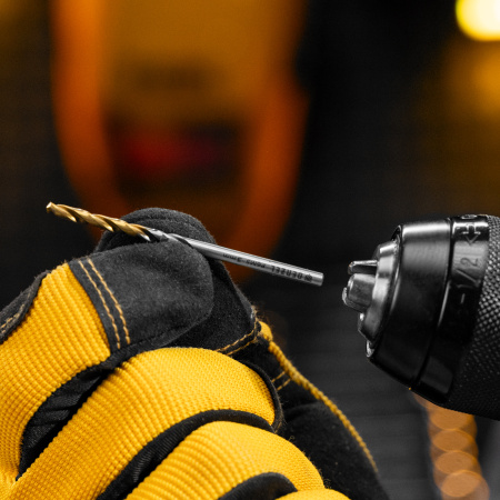 Набор сверл по металлу DENZEL, 1-13 мм, Р6М5-TiN, Golden Tip, 25 шт