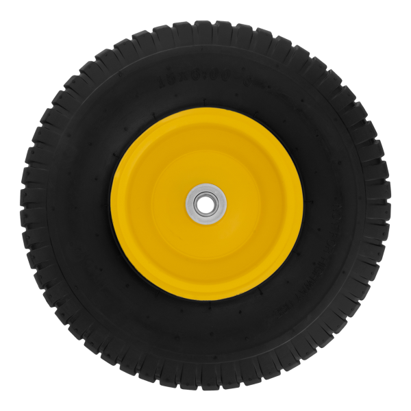 Колесо пневматическое DENZEL 15/6.00-6, D 370 мм, подш. внут. диам. 16 мм, длина оси 100 мм