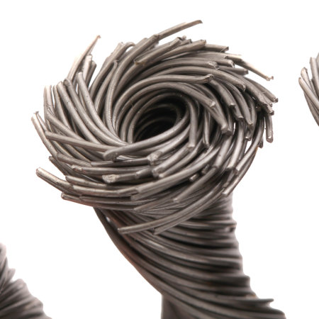 Щетка для УШМ DENZEL 746113, 125 мм, «тарелка», крученая нержавеющая проволока 0.5 мм, М14