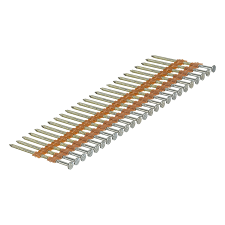 Гвозди DENZEL для пнев. нейлера (оцинк.), длина - 65 мм, диам. - 2,9 мм, 2000 шт.