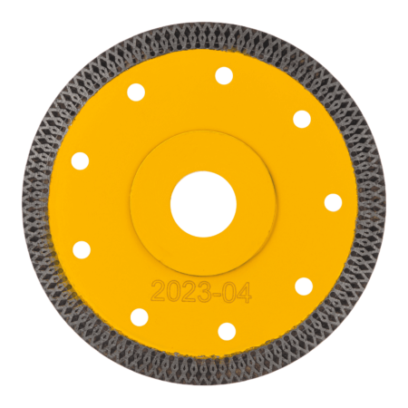 Диск алмазный отрезной DENZEL 125 х 22,2мм, сплошной, супертонкий, горячий пресс, сухой/мокрый рез