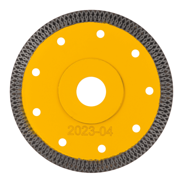 Диск алмазный отрезной DENZEL 125 х 22,2мм, сплошной, супертонкий, горячий пресс, сухой/мокрый рез