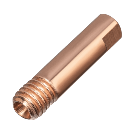 Токосъемный наконечник под проволоку DENZEL 1,2 мм, М5х24, E-CU, 20 шт для MIG горелки тип 15