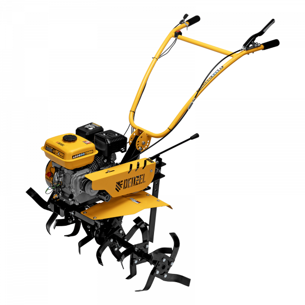 Мотоблок DENZEL DPT-170SB, 7 л.с., ремен.сцеп, фрез 3х4, ШОМ, без колес, передачи 2В/1Н