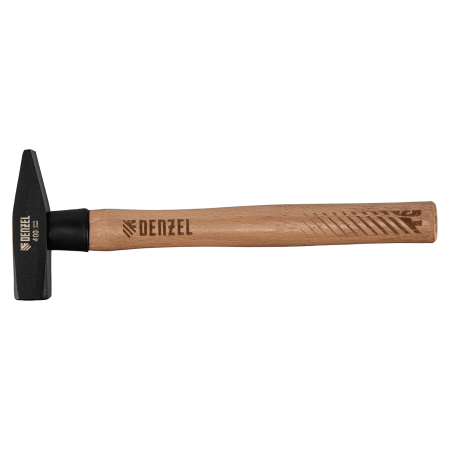 Молоток слесарный DENZEL 400 г, кованый квадратный боек, буковая рукоятка Молоток слесарный DENZEL 400 г, кованый квадратный боек, буковая рукоятка