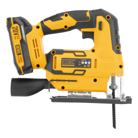 Лобзик аккумуляторный DENZEL CJH-20-80, Li-Ion, 20 В