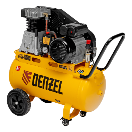 Компрессор воздушный DENZEL рем. привод BCI 2100/50, 2,1 кВт, 50 литров, 400 л/мин