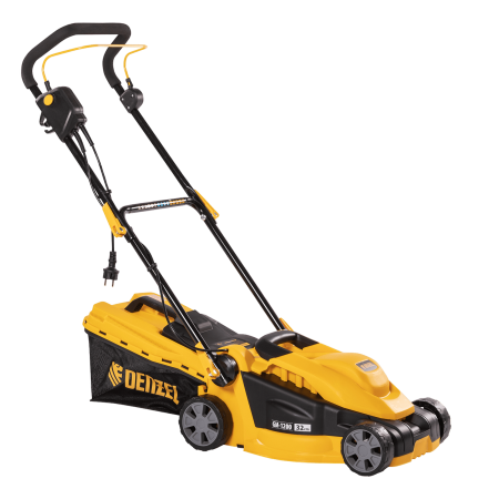 Газонокосилка электрическая DENZEL GM-1200, 1200 Вт, ширина 32 см, 3 уровня, 25 л Газонокосилка электрическая DENZEL GM-1200, 1200 Вт, ширина 32 см, 3 уровня, 25 л