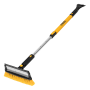 Щетка-сметка для снега со скребком DENZEL, телескоп, поворотная голова, водосгон, 900-1200 мм