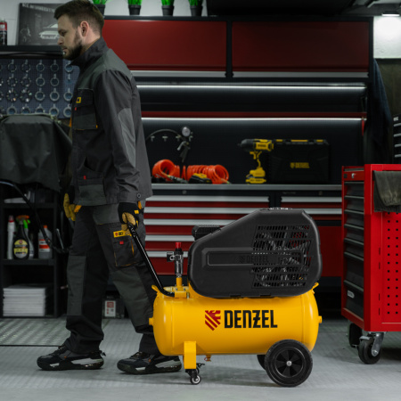 Компрессор воздушный DENZEL рем. привод BCI 2100/50, 2,1 кВт, 50 литров, 400 л/мин