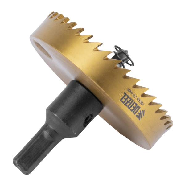 Коронка по металлу DENZEL 724123, 70 мм, HSS, нитридтитановое покрытие