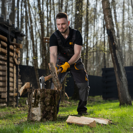 Топор кованый DENZEL 1360 г, американский тип, буковая рукоятка, 700мм, EFP 21889