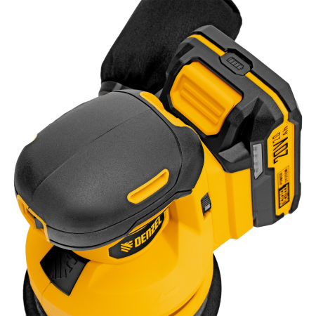 Машина шлифовальная эксцентриковая аккумуляторная DENZEL CROSH-20-125, Li-Ion, 20 В