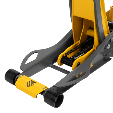 Домкрат гидравлический подкатной DENZEL 3 т, 75-500 мм, быстрый подъем, низкий подхват, проф.