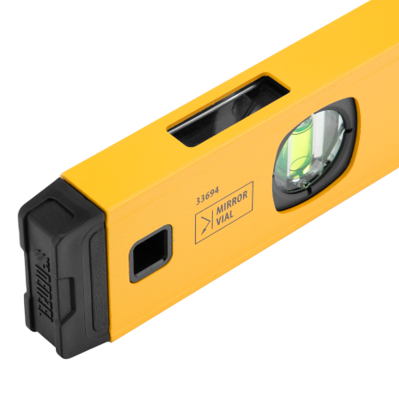 Уровень алюминиевый DENZEL магнит., фрезерованный, 3 глазка (1 зеркал.), 0,5 мм/м, 1200 мм