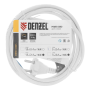 Шнур сетевой Energy Series DENZEL, ПВС, 3 м, 2 x 1 мм, с неразборной вилкой, белый