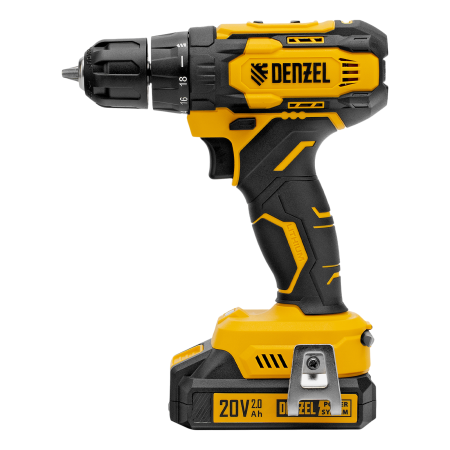 Дрель-шуруповерт аккумуляторная DENZEL CDQ-20, Li-Ion, 20 В