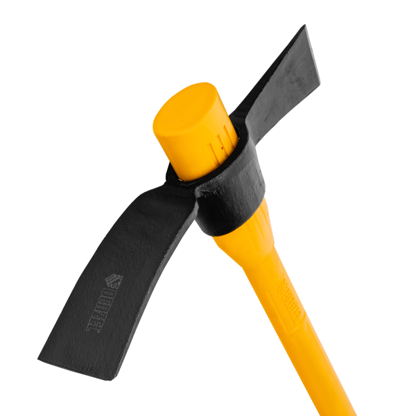Кирка-топор DENZEL 2250 г, фиберглассовая обрезиненная рукоятка 900 мм
