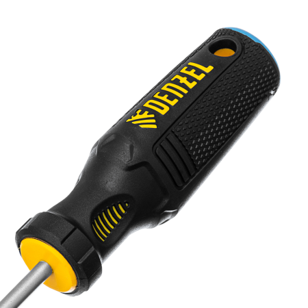 Отвертка DENZEL SL5x100 мм, S2, 3к рукоятка