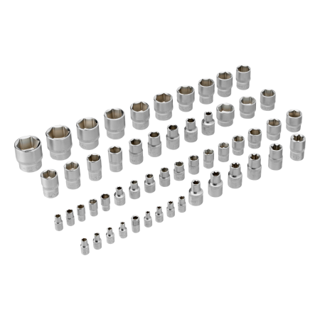 Набор инструментов DENZEL 1/2", 1/4", 3/8", CrV, S2, пластиковый кейс, 144 предмета