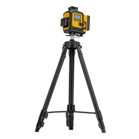 Лазерный уровень мультипризменный DENZEL DLV 360-4T, 30 м, зеленый луч, Li-Ion 2,4 Aч, штатив