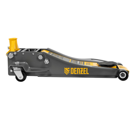 Домкрат гидравлический подкатной DENZEL 3 т, 75-500 мм, быстрый подъем, низкий подхват, проф.