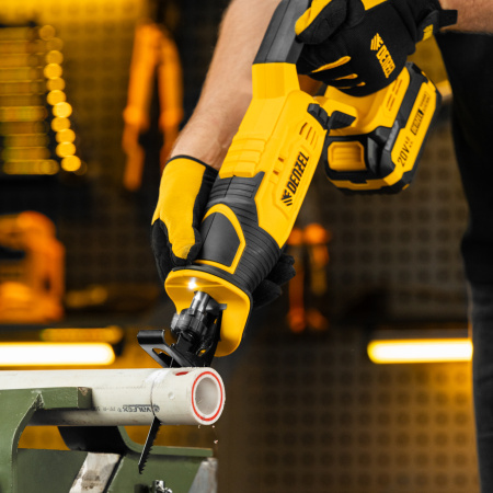 Пила сабельная аккумуляторная DENZEL RS-180,  Li-Ion, 20 В