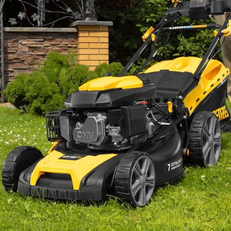 Газонокосилка бензиновая DENZEL GLD-460SP-VE, 146 см3, шир. 46см, привод, вариатор, эл.старт, 60 л