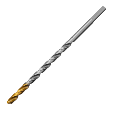 Сверло спиральное по металлу DENZEL 5 х 132 мм, Р6М5, Golden Tip, удлиненное