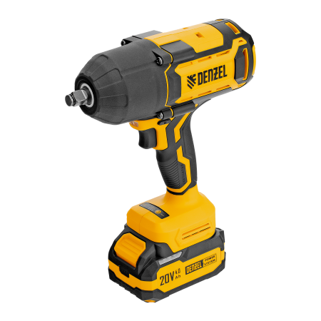 Гайковерт ударный аккумуляторный бесщет. DENZEL CIWH-BL-20-1000, Li-Ion, 20 В