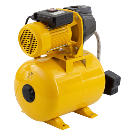 Насосная станция DENZEL PS1100С, 1100 Вт, 4500 л/ч, ресивер 24 л, высота подъема 46 м