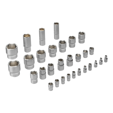 Набор инструментов DENZEL 1/2", 1/4", CrV, S2, пластиковый кейс, 100 предметов