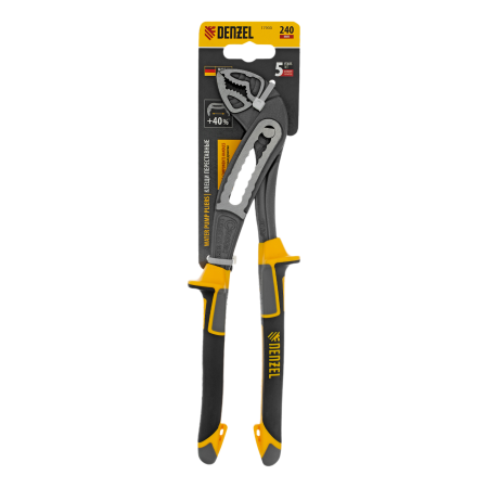 Клещи переставные DENZEL трехкомпонентные рукоятки 240 мм