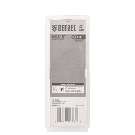 Набор бит DENZEL T20x100 мм, 5 шт. Набор бит DENZEL T20x100 мм, 5 шт.