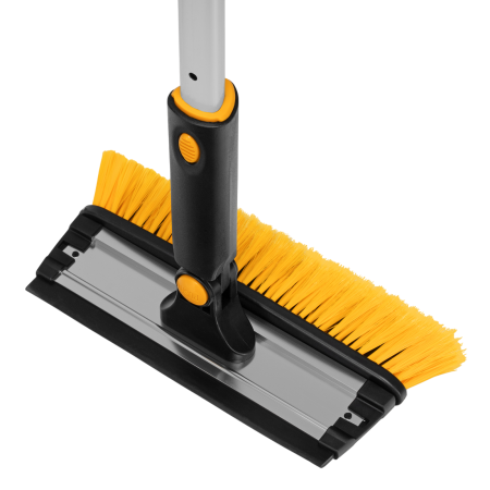 Щетка-сметка для снега со скребком DENZEL, телескоп, поворотная голова, водосгон, 900-1200 мм