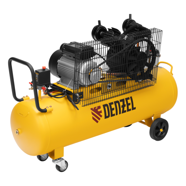 Компрессор воздушный DENZEL BCV2300/100, 2.3 кВт, ременный привод, 100 литров, 440 л/мин