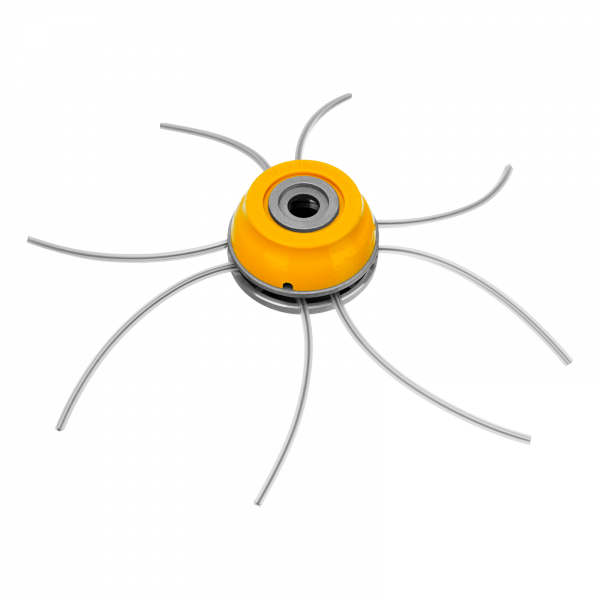 Триммерная головка DENZEL 96358, универсальная, алюминиевый корпус, леска до 4 мм