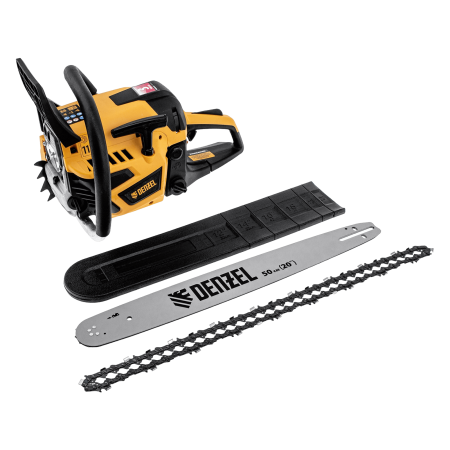 Пила цепная бензиновая DENZEL DS-5820, шина 50 см, 58 см3, 3.6 л.с, шаг 0,325, 76 звеньев