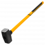 Кувалда DENZEL 5000 г, кованая, фибергласовая  рукоятка c TPR покрытием, 880 мм