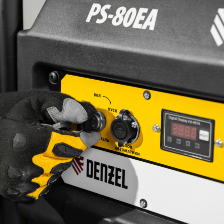 Генератор бензиновый DENZEL PS 80 EA, 8.0 кВт, 230 В, 25 л, электростартер